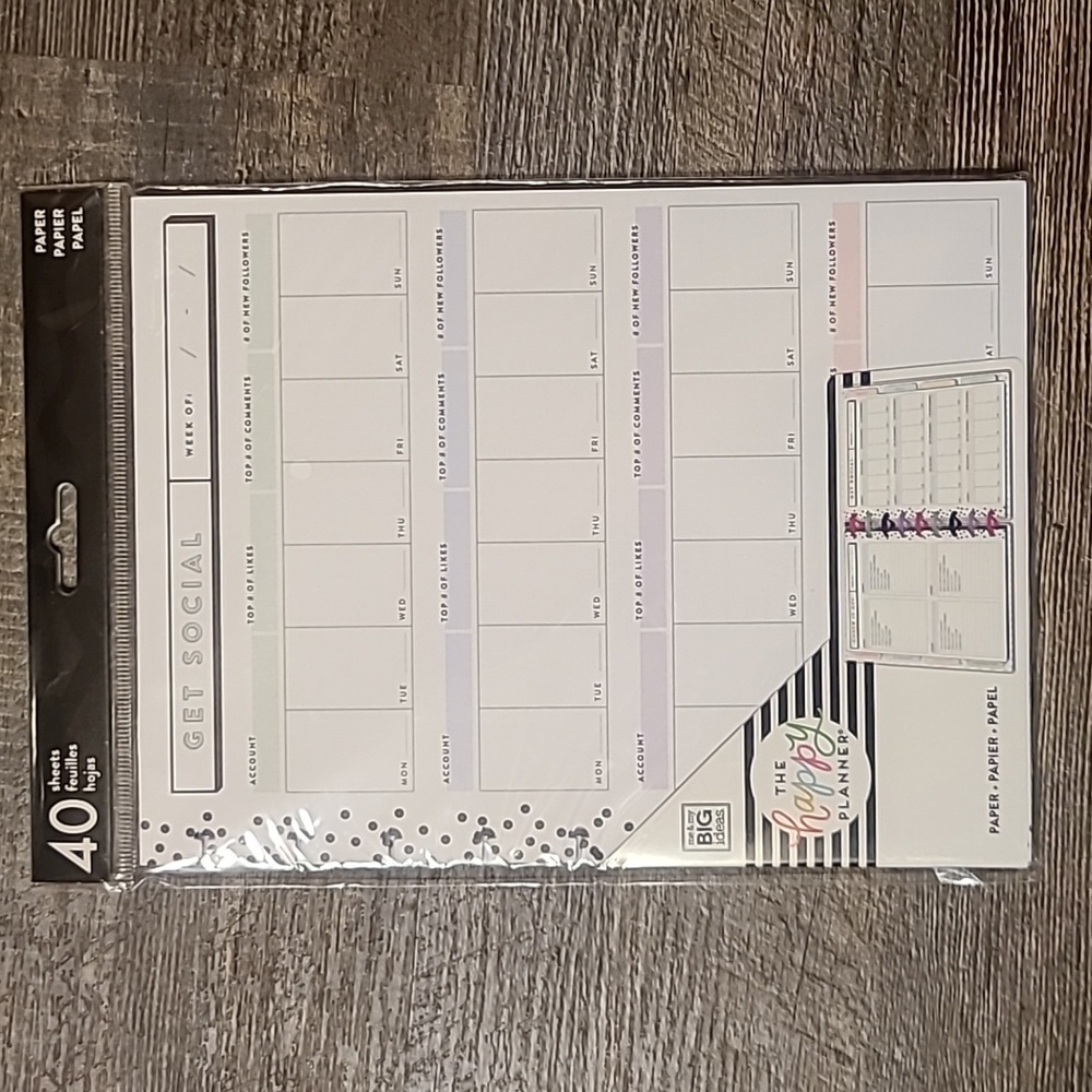 The Happy Planner Get Social Filler Paper